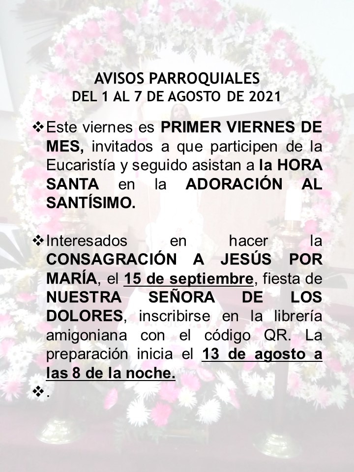 Avisos parroquiales