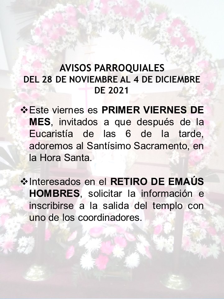 Avisos parroquiales