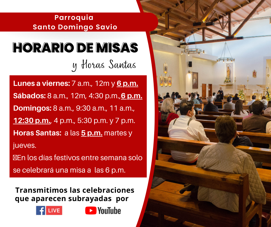 Horario misas SDS