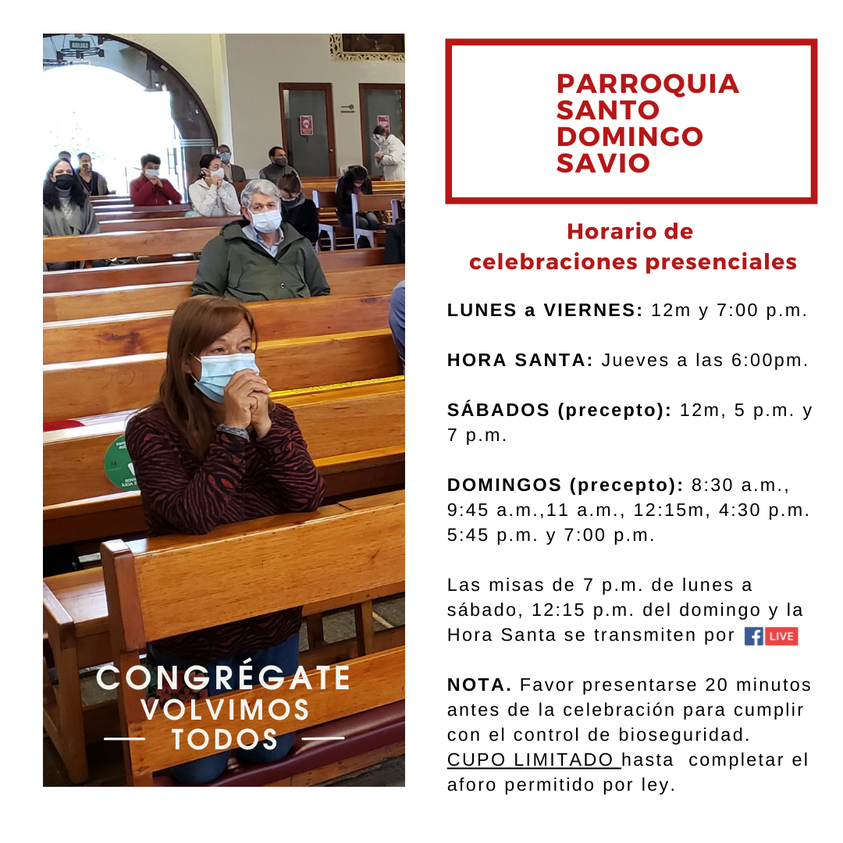 Horario misas SDS