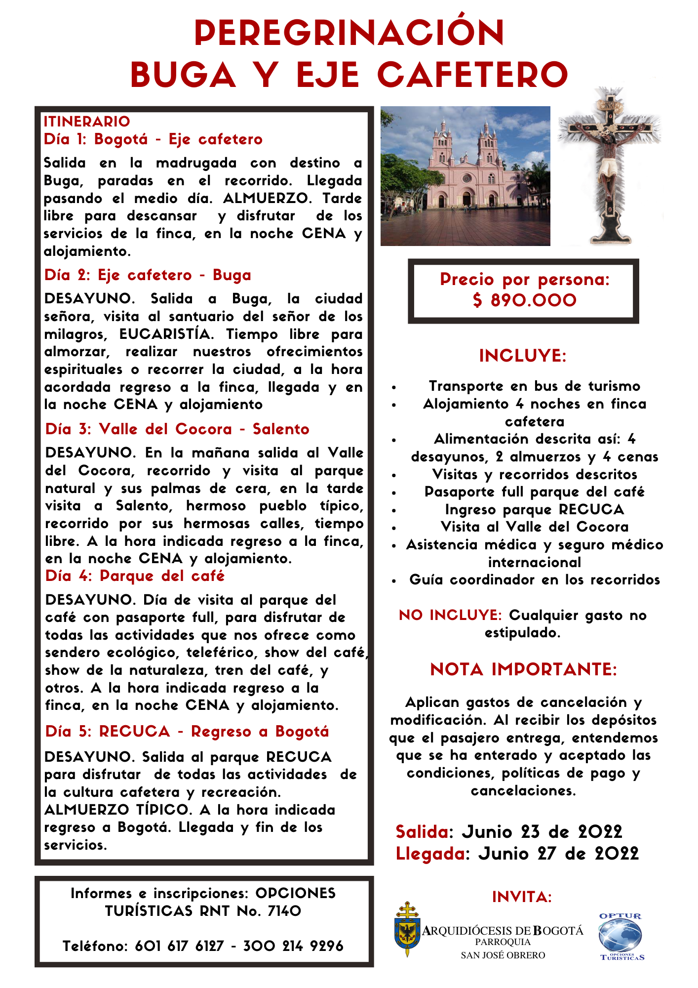 Presentación de la peregrinación