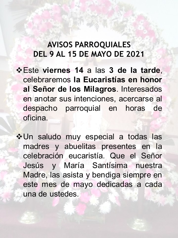 Avisos parroquiales