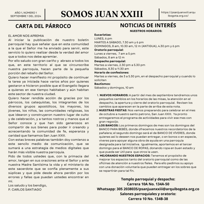 Boletín 1 septiembre