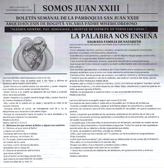 Boletín 29 de diciembre