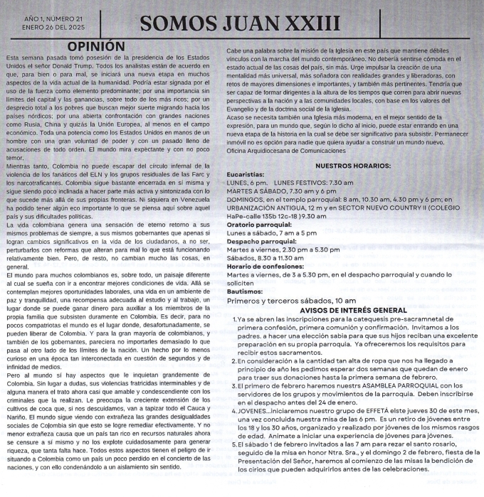 Boletín 26 enero